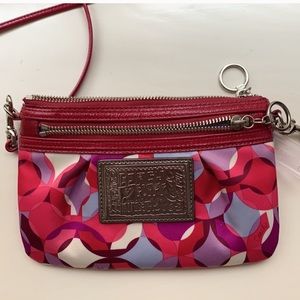 Coach pink poppy crossbody purse!
